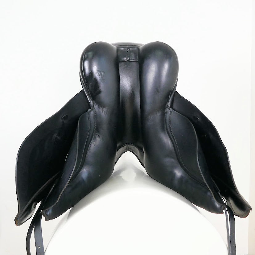 Ideal Suzannah Dressage Saddle - 17.5" Medium-Wide Black Memel Leather TD106