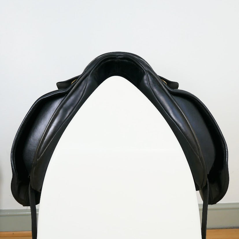 Ideal Suzannah Dressage Saddle - 17.5" Medium-Wide Black Memel Leather TD106