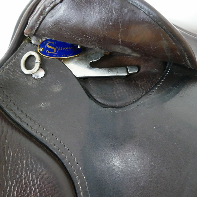 Silhouette Shoulder Free Jumping Saddle - 17.5" Narrow-Medium Brown TF133