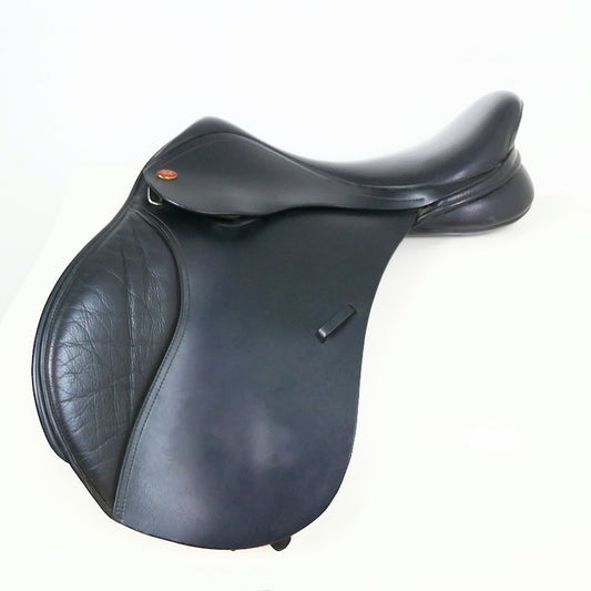 Kent & Masters Long Leg Pony Club GP Saddle - 16.5" Adjustable BLACK TA81