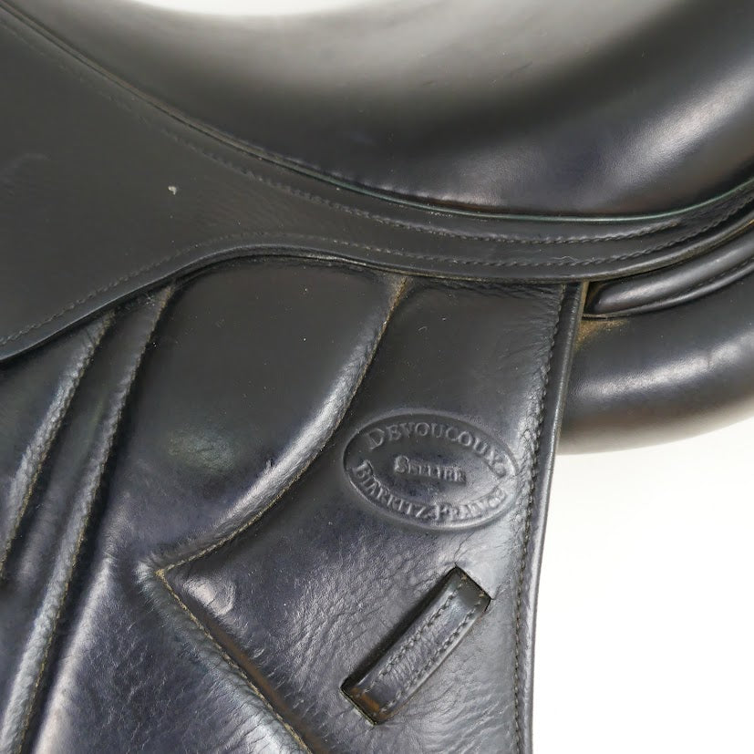 Devoucoux Makila Monoflap Dressage Saddle - 17.5" Medium Black TD127