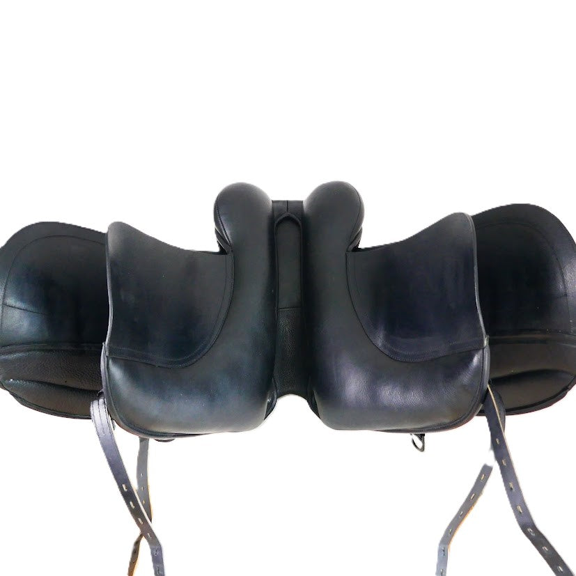 GFS Monarch Low Cantle Dressage Saddle - 17" Adjustable Black TD131
