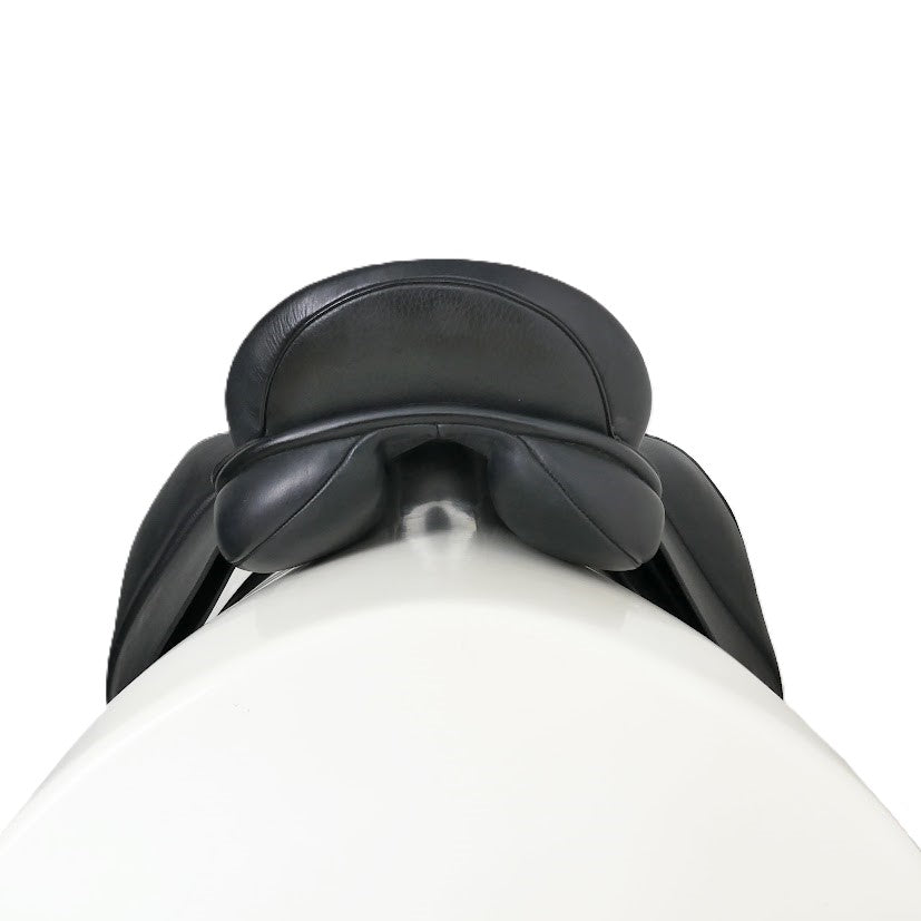 Ideal Ruth Dressage Saddle - 16.5" Wide Black Memel Leather TD141