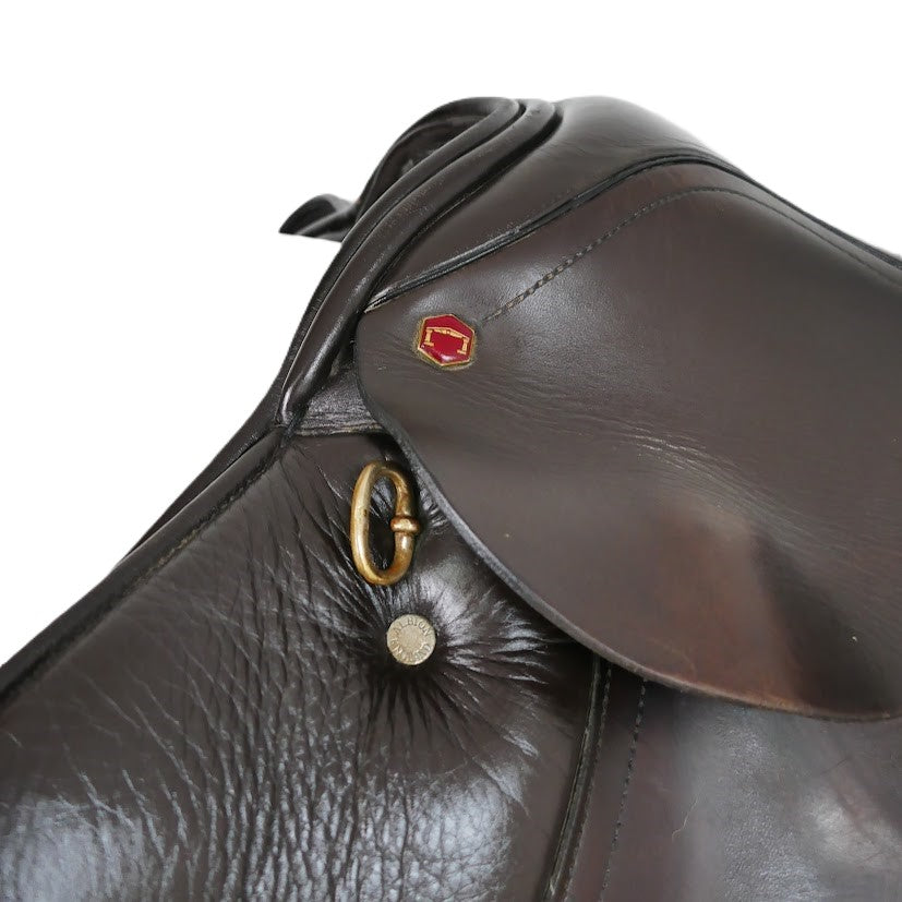 Albion MKI K2 Jumping Saddle - 17.5" Wide Brown Adjusta TF181