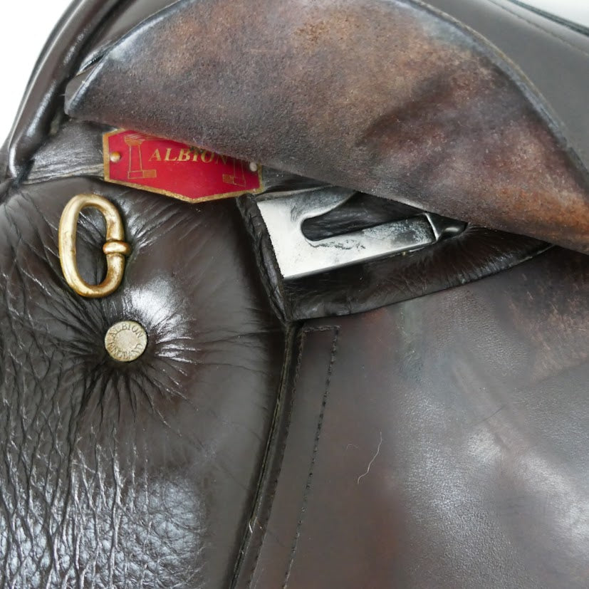 Albion MKI K2 Jumping Saddle - 17.5" Wide Brown Adjusta TF181