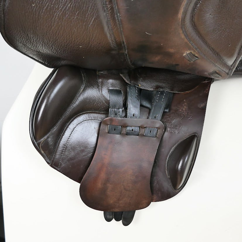Albion MKI K2 Jumping Saddle - 17.5" Wide Brown Adjusta TF181