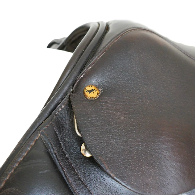 Black Country Etienne Jumping Saddle - 16" Extra-Wide Brown TF196