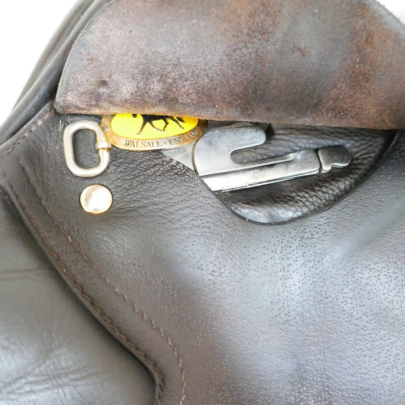 Black Country Etienne Jumping Saddle - 16" Extra-Wide Brown TF196
