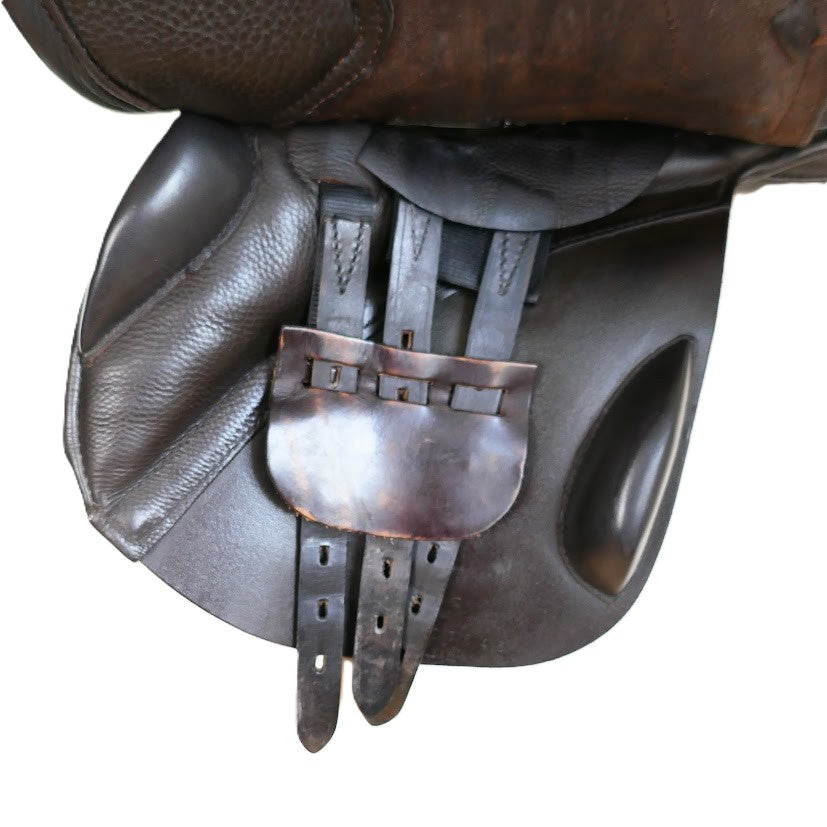 Black Country Etienne Jumping Saddle - 16" Extra-Wide Brown TF196