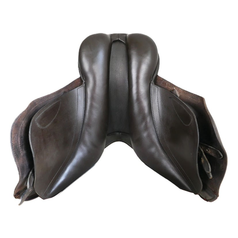 Black Country Etienne Jumping Saddle - 16" Extra-Wide Brown TF196