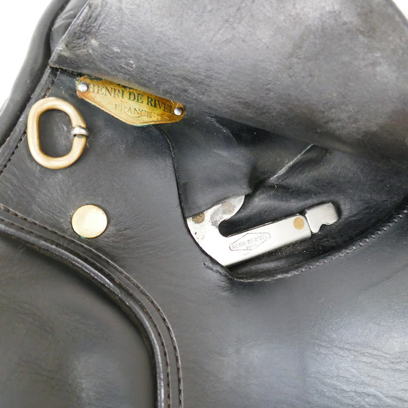 Henri De Rivel Close Contact Jumping Saddle - 17" Wide Black TF197