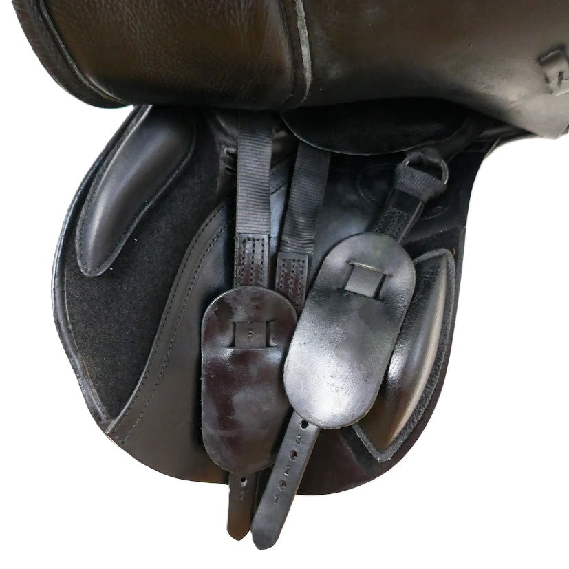 Kent & Masters Long Leg Pony Club GP Saddle - 16.5" Adjustable Black TA131