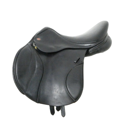 Kent & Masters S-Series Jumping Saddle (JJ) - 17" Adjustable Black TF210