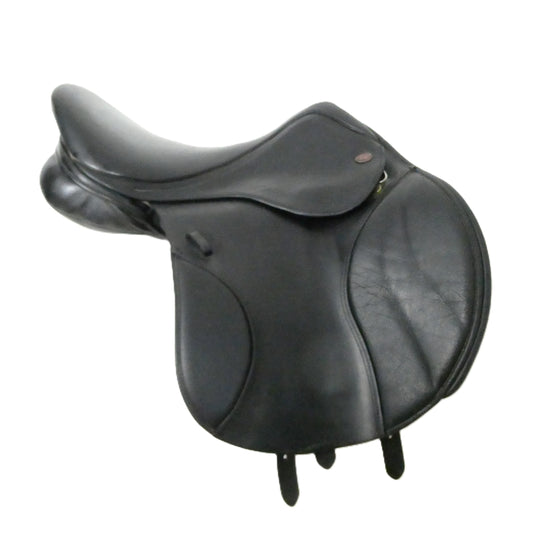 Kent & Masters S-Series Jumping Saddle (JJ) - 17" Adjustable Black TF210