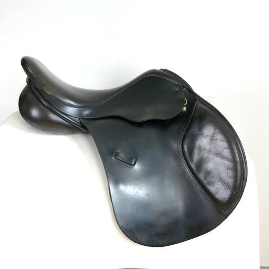 Ideal Grandee Elite Jumping Saddle - 17" Narrow-Medium Black TF85