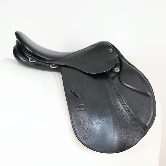 Stubben Edelweiss NT De Luxe Jumping Saddle - 17" B (MW) Black TF83