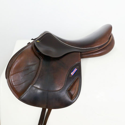 John Whitaker Monoflap Jumping Saddle - 17.5" Medium-Medium (29) Brown TF52