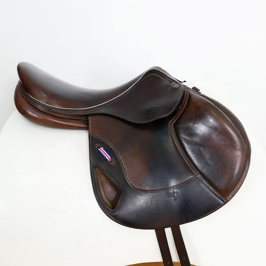 John Whitaker Monoflap Jumping Saddle - 17.5" Medium-Medium (29) Brown TF52