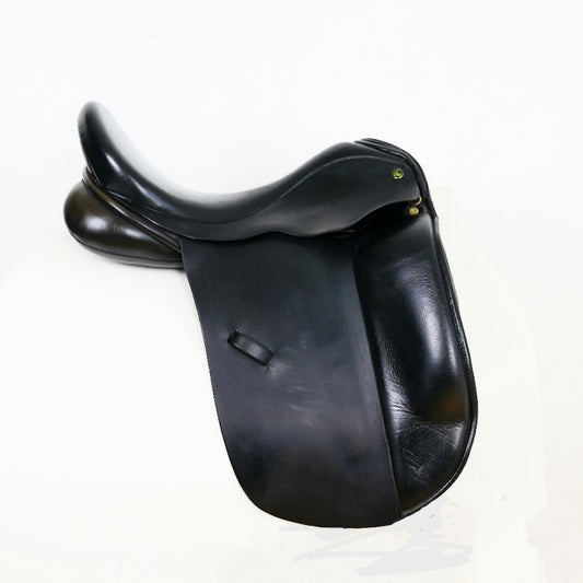 Ideal Suzannah Dressage Saddle - 17.5" Medium-Wide Black Memel Leather TD106