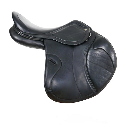 Meadow Creek Aztec Jumping Saddle - 17.5" Wide Black TF221