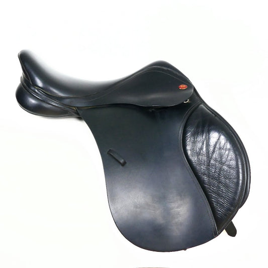 Kent & Masters Long Leg Pony Club GP Saddle - 16.5" Adjustable Black TA81