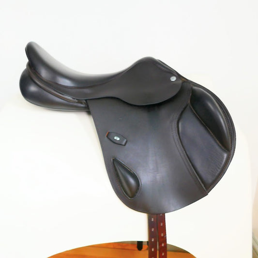Ideal Technical & Traditional (T&T) Monoflap XC Jumping Saddle - 17.5" Adjustable Brown TF149