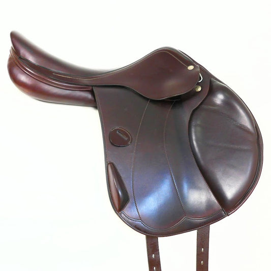 Amerigo Vega Monoflap Jumping Saddle - 18" Medium Brown TF156