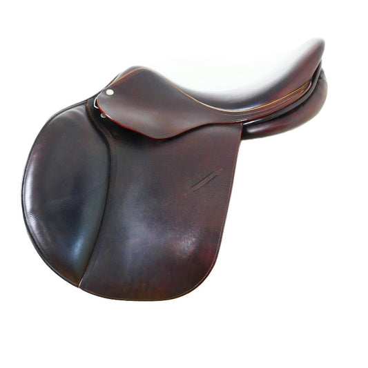Childeric Close Contact Jumping Saddle - 17.5" Medium-Wide Brown TF167
