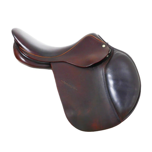 Childeric Close Contact Jumping Saddle - 17.5" Medium-Wide Brown TF167