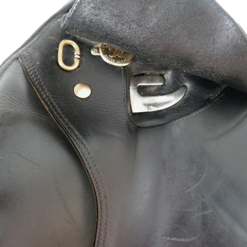 Bates Cair Caprilli Close Contact Jumping Saddle - 17" Adjustable Black TF177