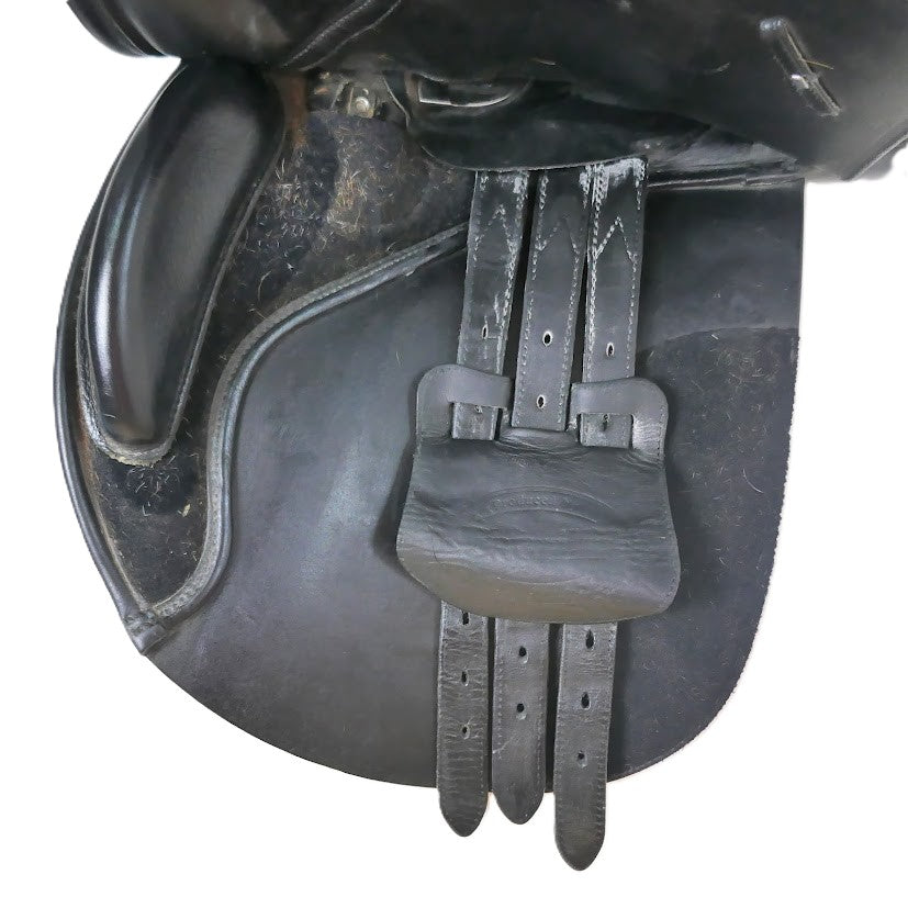 Bates Cair Caprilli Close Contact Jumping Saddle - 17" Adjustable Black TF177