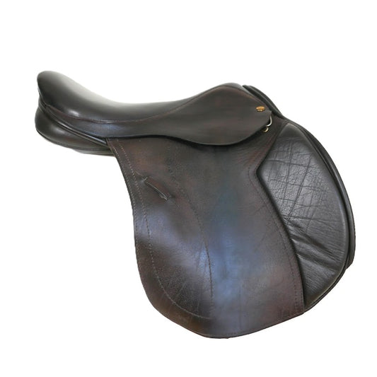 Black Country Etienne Jumping Saddle - 16" Extra-Wide Brown TF196