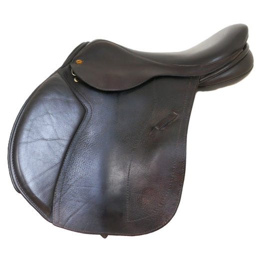 Black Country Etienne Jumping Saddle - 16" Extra-Wide Brown TF196