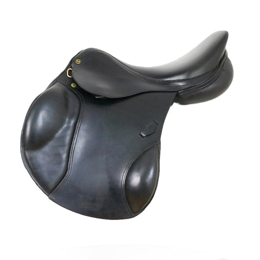 Henri De Rivel Close Contact Jumping Saddle - 17" Wide Black TF197