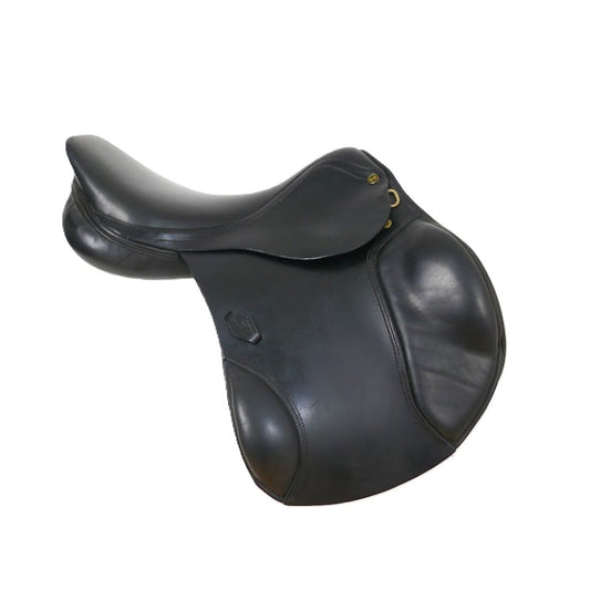 Henri De Rivel Close Contact Jumping Saddle - 17" Wide Black TF197