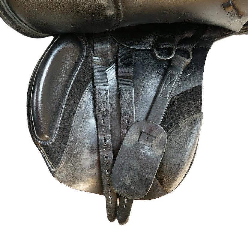 Kent & Masters Long Leg Pony Club GP Saddle - 16.5" Adjustable Black TA126