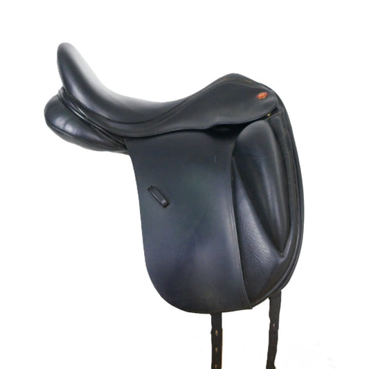 Kent & Masters S-Series Surface Block Dressage Saddle (MDR) - 17.5" Adjustable Black TD155
