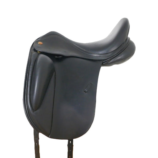 Kent & Masters S-Series Surface Block Dressage Saddle (MDR) - 17.5" Adjustable Black TD155