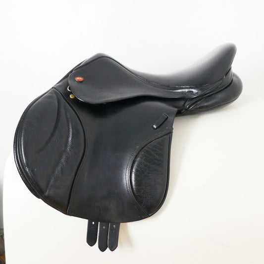 Kent & Masters S-Series Jumping Saddle (JJ) - 17" Adjustable Black TF200