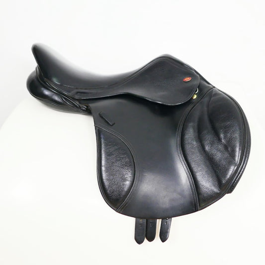 Kent & Masters S-Series Jumping Saddle (JJ) - 17" Adjustable Black TF200