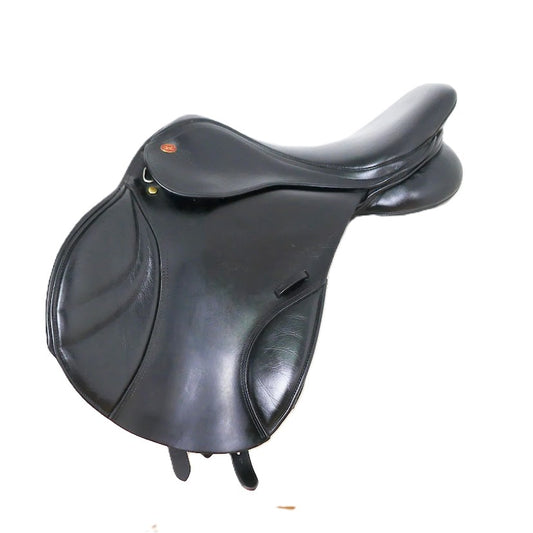 Kent & Masters Jumping Saddle (JU) - 17.5" Adjustable Black TF203