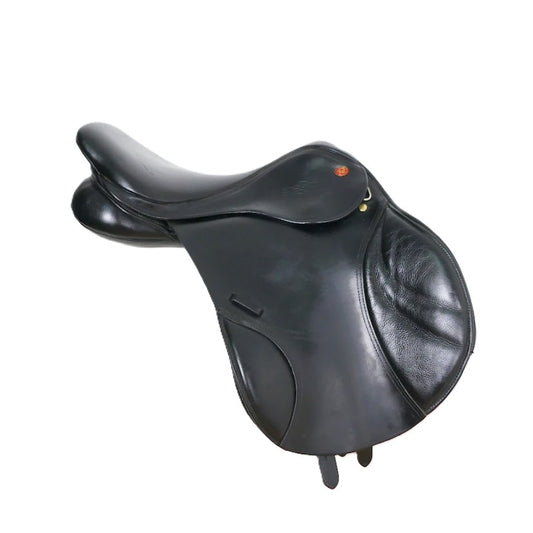 Kent & Masters Jumping Saddle (JU) - 17.5" Adjustable Black TF203