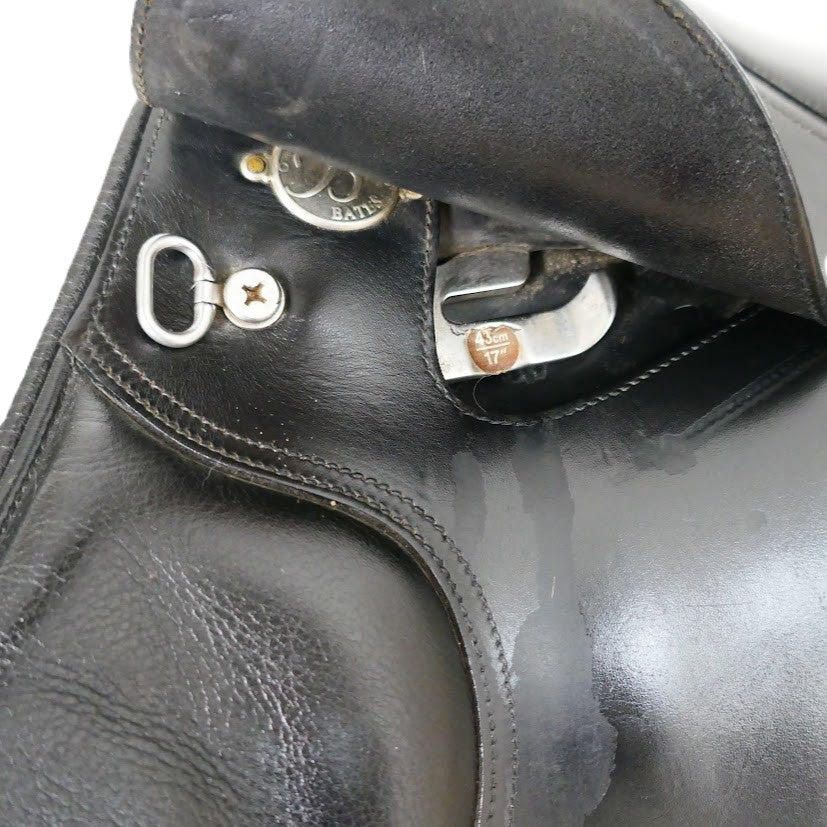 Bates Cair Caprilli All Purpose Saddle - 17" Adjustable Black TB280