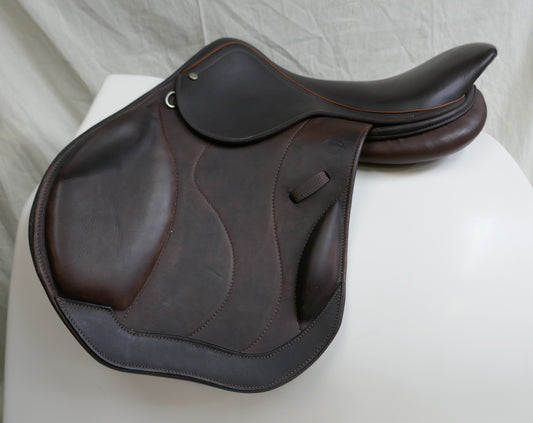 Meadow Creek Aztec Double Flap Jumping Saddle -17.5" Medium Brown NF1124