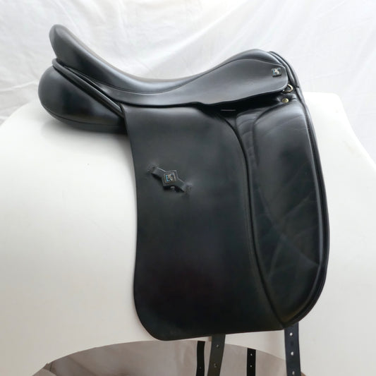 El Caballo De Espana Dressage Saddle - 17" Medium Wide Black TD49