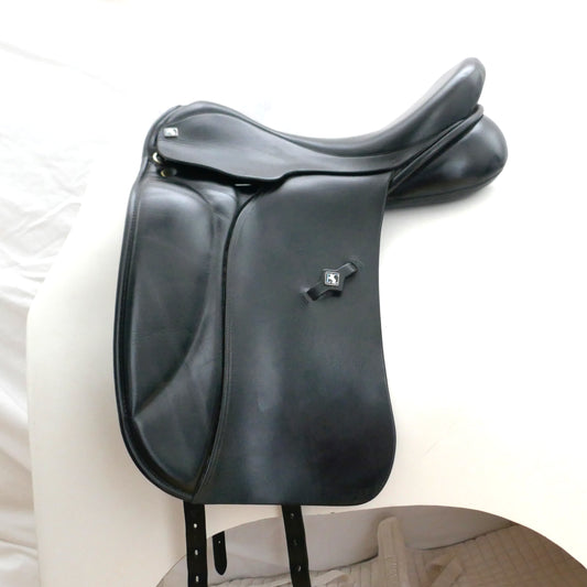 El Caballo De Espana Dressage Saddle - 17" Medium Wide Black TD49
